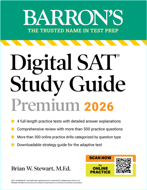 Digital SAT Study Guide Premium (2026) (Barron’s Educational Series) Digital SAT Study Guide Premium (2026) (Barron’s Educational Series)