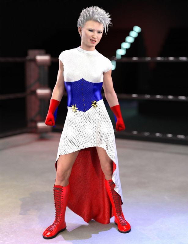 dForce America Bell Outfit for Genesis 8 Female 