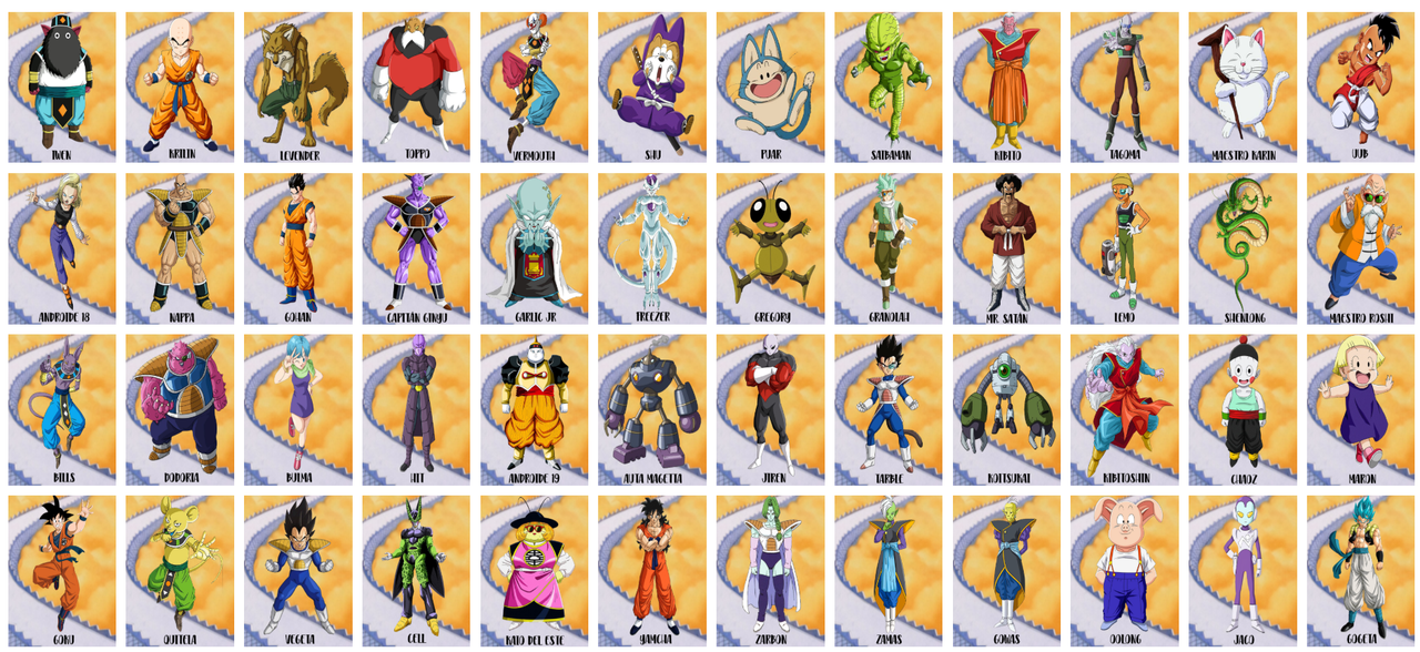 Cartones de Loteria Dragonball