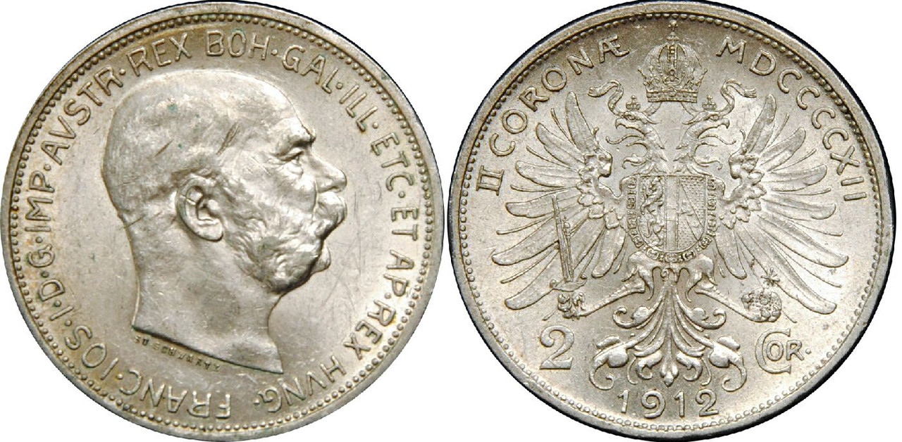 2 кроны, Австрия, 1912, серебро_enl