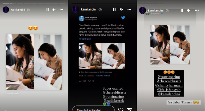 Putri Marino dan Dian Sastro Adu Akting di Film Gadis Kretek, nama Arya Saloka juga muncul disebut bakal perankan Lebas.