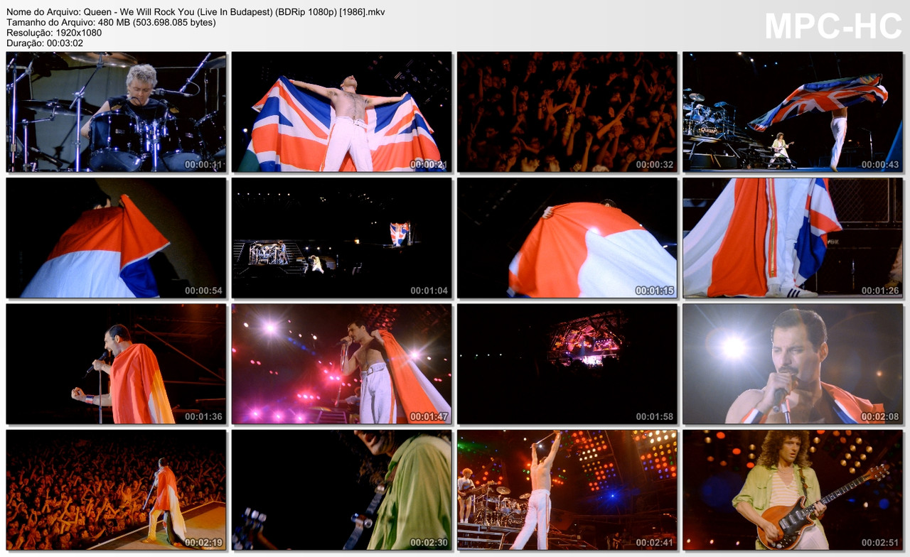 Queen - We Will Rock You (Live In Budapest) (BDRip 1080p) [1986]