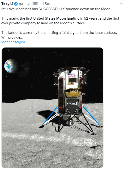 Nova-C auf dem Mond