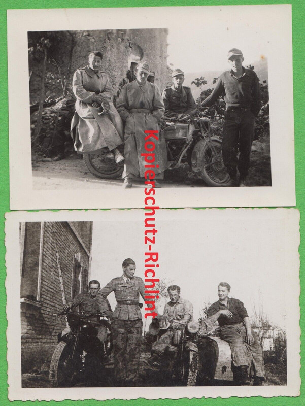 Wehrmacht Italien 1944-45 Grimm-Meldestaffel Motorräder Uniformen!1
