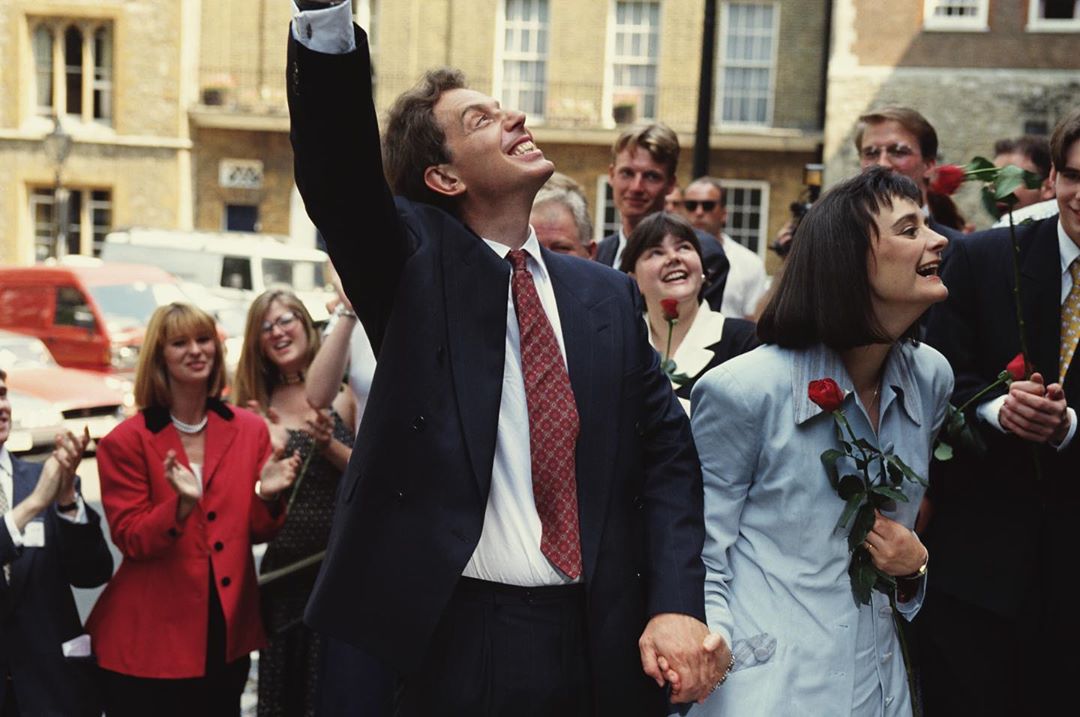 Tony Blair dan istrinya Cherie Booth