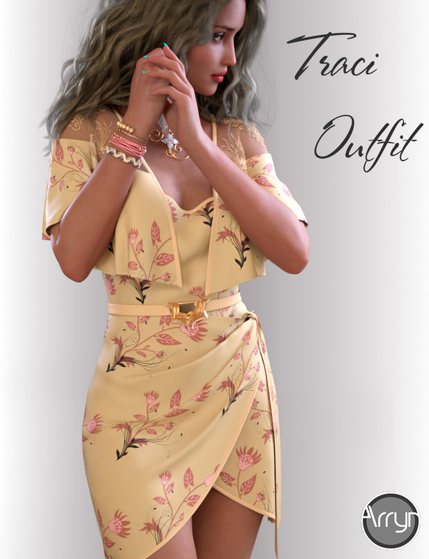 dForce Traci Holiday Dress Outfit for Genesis 8 Female(s) dForce Traci Holiday Dress Outfit for Genesis 8 Female(s)
