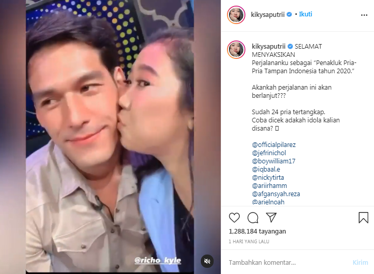 Kiky Saputri pamer video 'taklukkan' 24 artis ganteng di tahun 2020