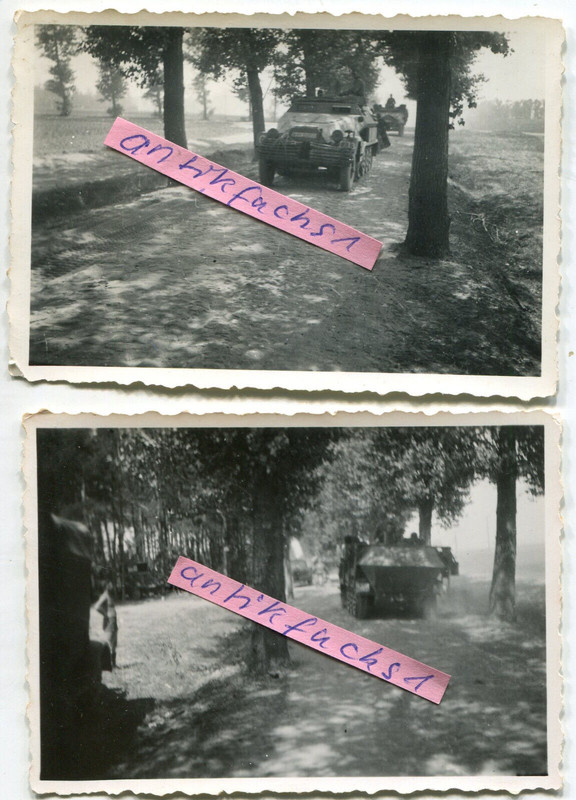 2 Fotos  WH-Schützen-Panzer vom Panzer-Regiment GD im 2.WK