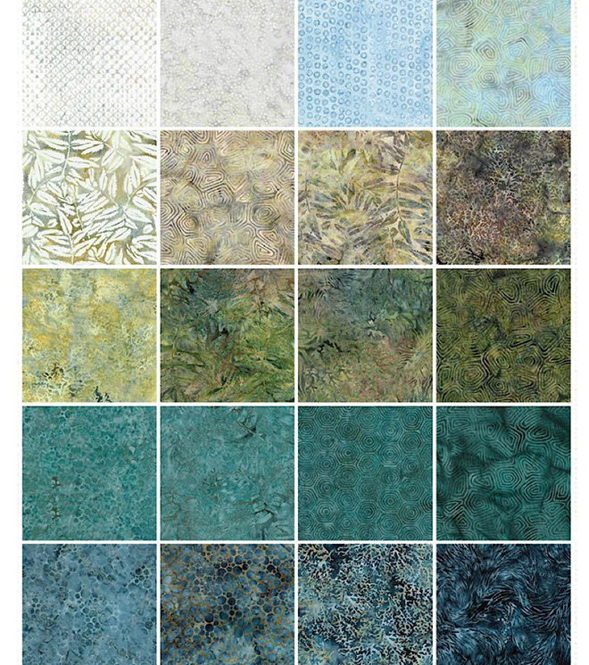 Island Batiks - Sand Bar 10x10 Stack Archived Products - Quilt in a Day /  Quilting Fabric