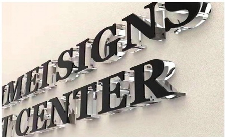 AC-03 acrylic front colored letter display view 3