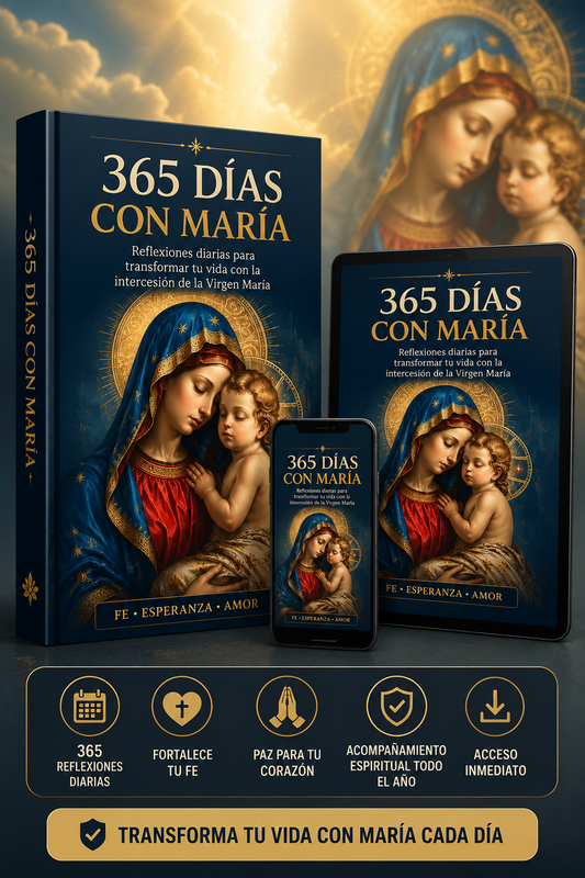 Devocional con María - mockup del producto