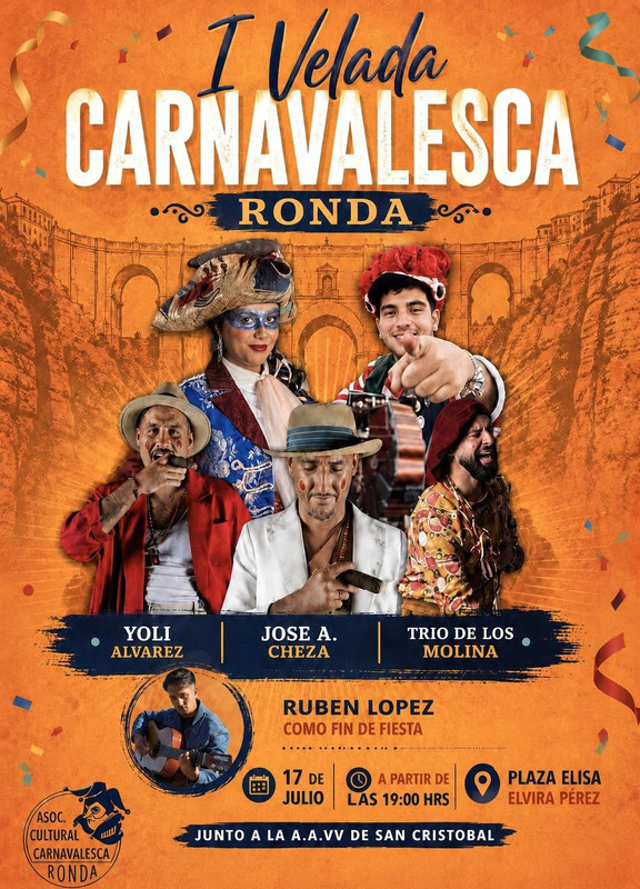 I Velada Carnavalesca de Ronda - 17 de julio de 2026