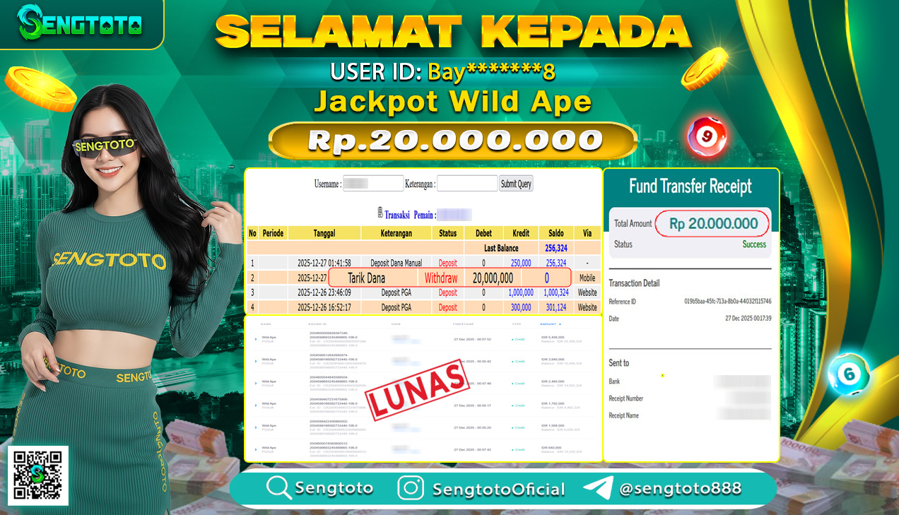 BUKTI PEMBAYARAN SLOT WILD APE