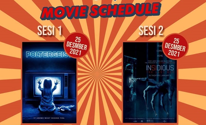 Jadwal penayangan film di Junkyard Avenue.