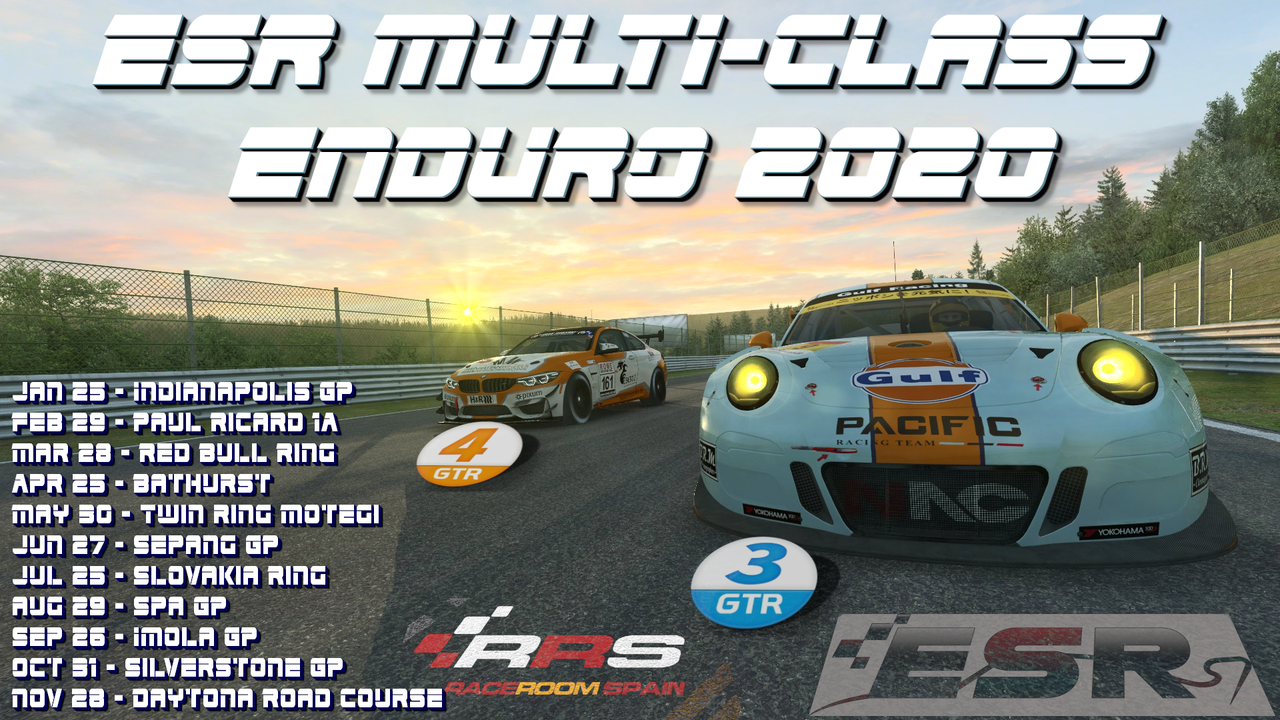 RA - ESR & RRS GT3/GT4 MultiClass Enduro - 2020