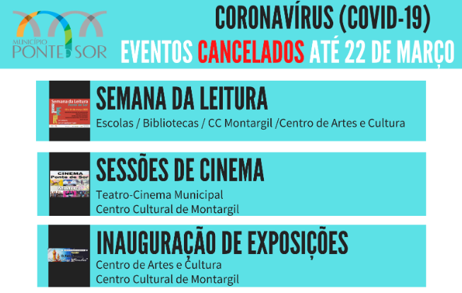 PONTE DE SOR/COVID-19: MEDIDAS DE CONTENÇÃO CANCELA EVENTOS E ATIVIDADES NO CONCELHO