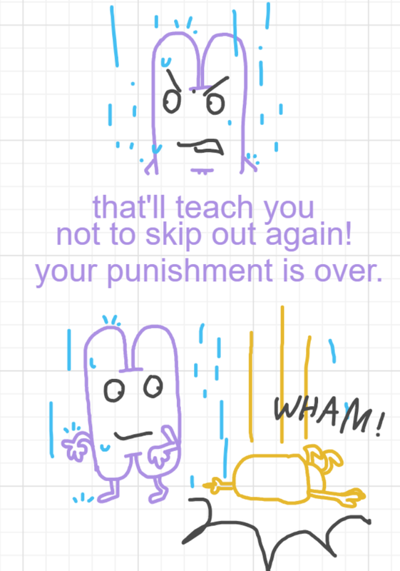 A panel from A Murder On The, episode six of the Board Boards object show by Furretwalk/WalkingFurret.