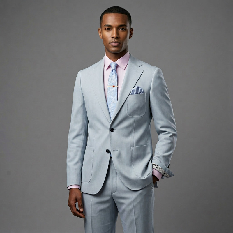 Ethiopian professional man wearing a tailored Italian wool suit