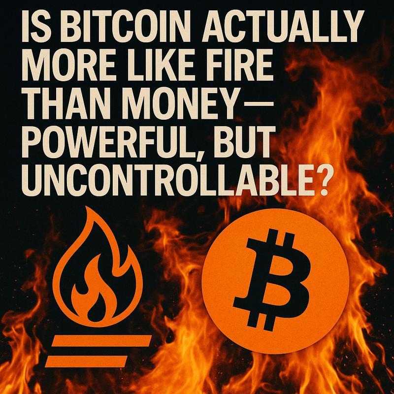 Is Bitcoin actually more like fire than money — powerful, but uncontrollable?