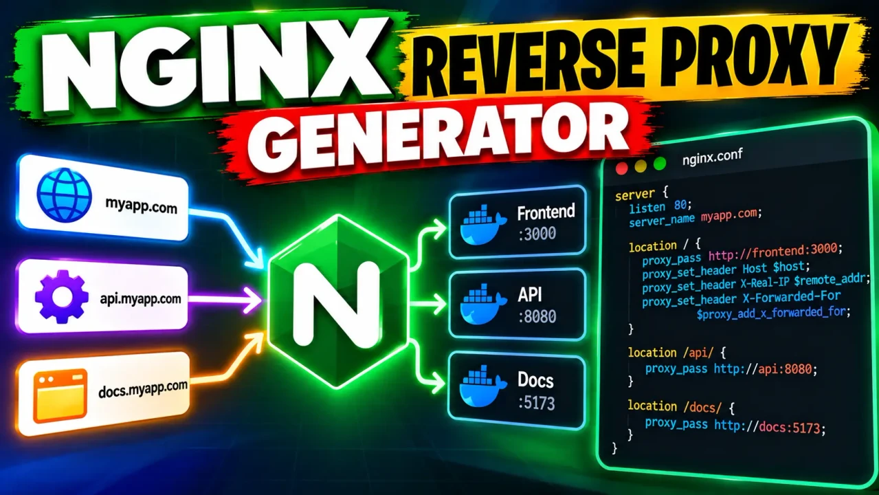 Nginx Reverse Proxy Generator | Fast, Secure & Scalable (2026)