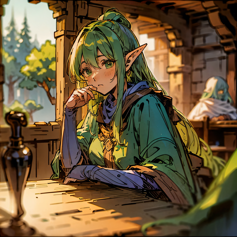 Lledrith looking nervous before speaking to you
