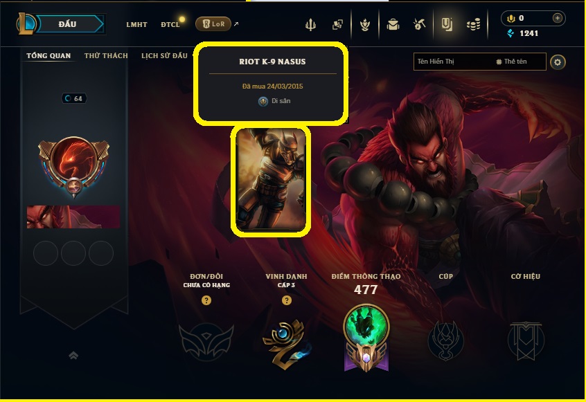 Acc LMHT # - Không Khung