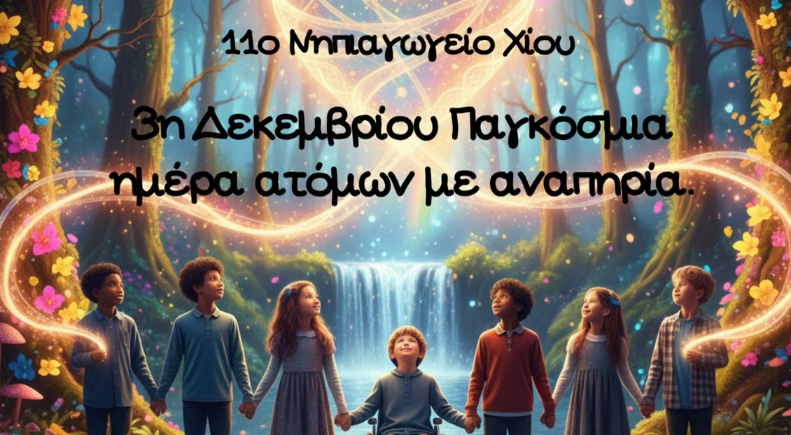 «ΜΟΝΑΔΙΚΟΙ ΚΑΙ ΔΙΑΦΟΡΕΤΙΚΟΙ»: ΝΗΠΙΑΓΩΓΕΙΟ ΤΗΣ ΧΙΟΥ ΣΤΕΛΝΕΙ ΔΥΝΑΤΟ ΜΗΝΥΜΑ ΑΠΟΔΟΧΗΣ ΓΙΑ ΤΗΝ ΠΑΓΚΟΣΜΙΑ ΜΕΡΑ ΑΜΕΑ