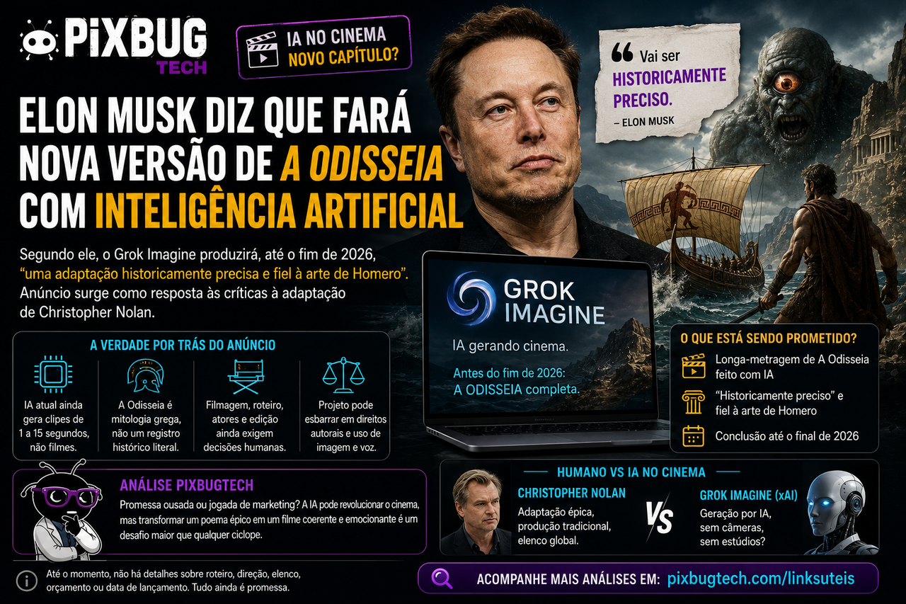 Elon Musk promete uma Odisseia feita por IA mas “precisão histórica” é o menor dos desafios