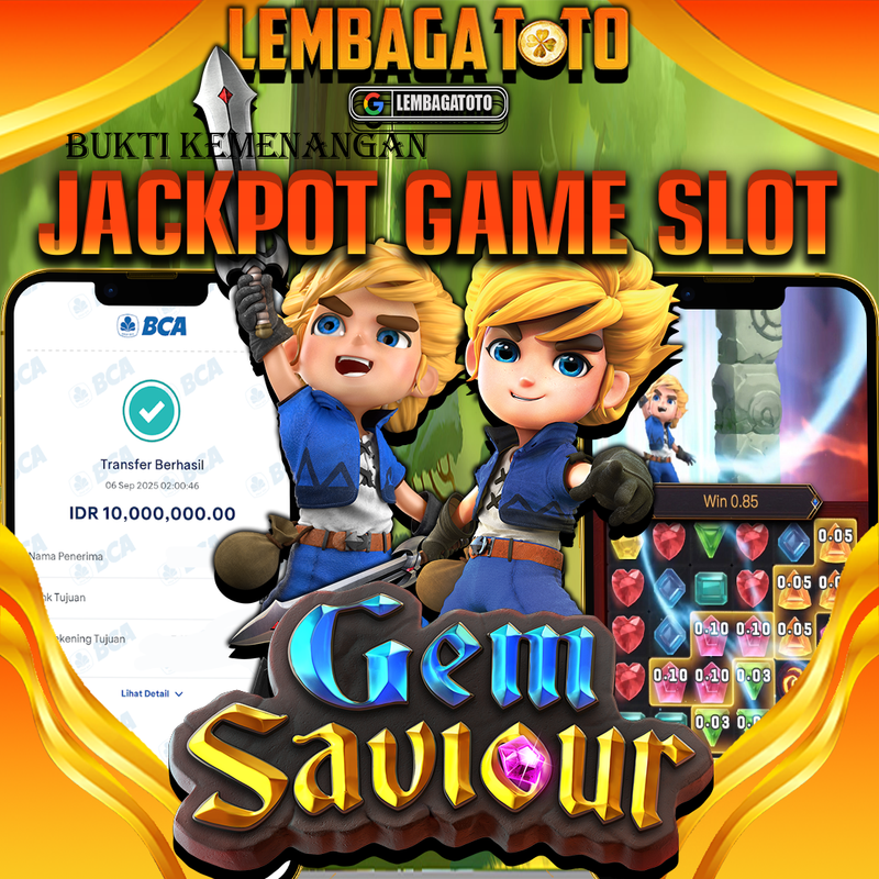 BUKTI JACKPOT 07 SEPTEMBER LEMBAGATOTO GEM SAVIOUR  Rp.10.000.000,- LUNAS