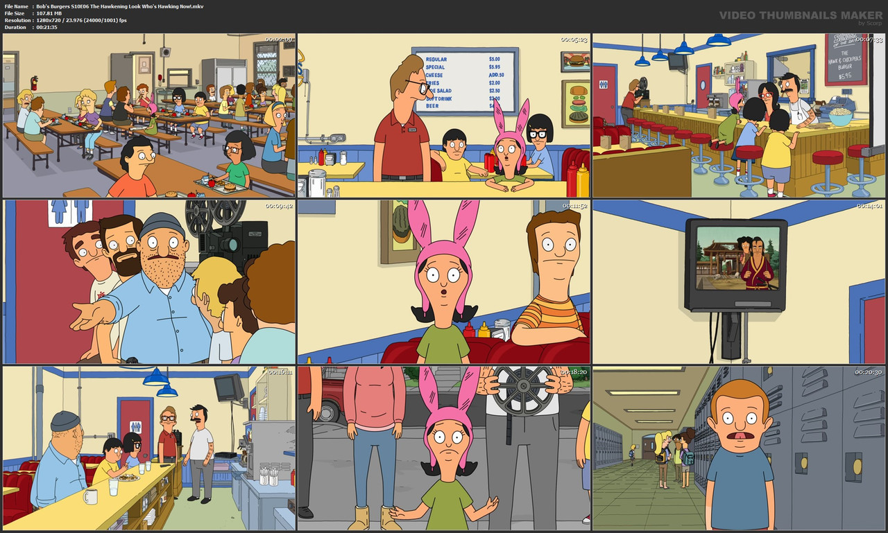 Bob's Burgers S10E06 The Hawkening Look Who's Hawking Now!.mkv