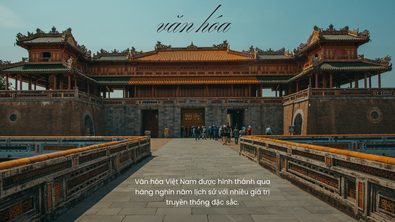 Nâu Vàng và Đỏ Cổ Điển Du Lịch Văn Hóa Việt Nam Trình Bày