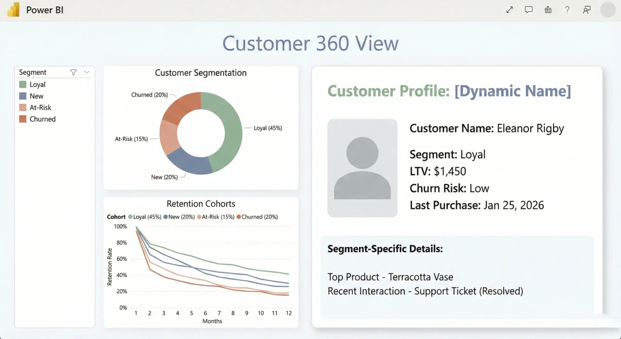 Power BI Customer 360 Dashboard