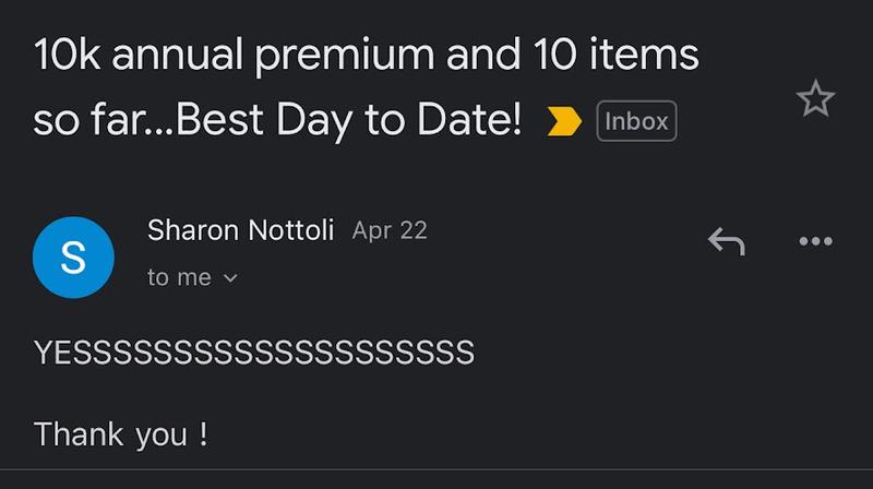 Sharon N. — 10 items in one day with Quotely