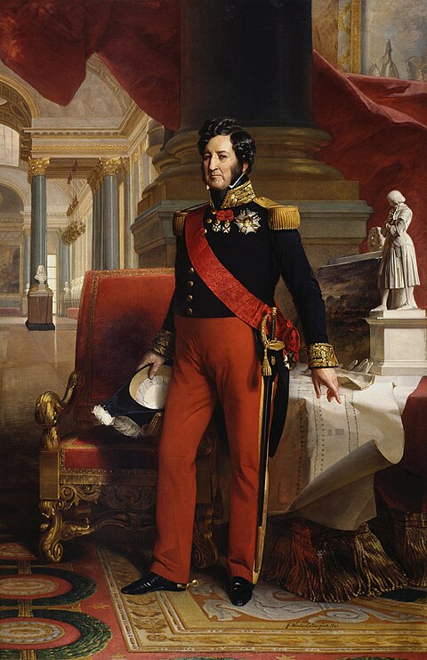 Los duros de Luis Felipe I: Tipos y variantes. 1841-portrait-painting-of-Louis-Philippe-I-King-of-the-French-by-Winterhalter