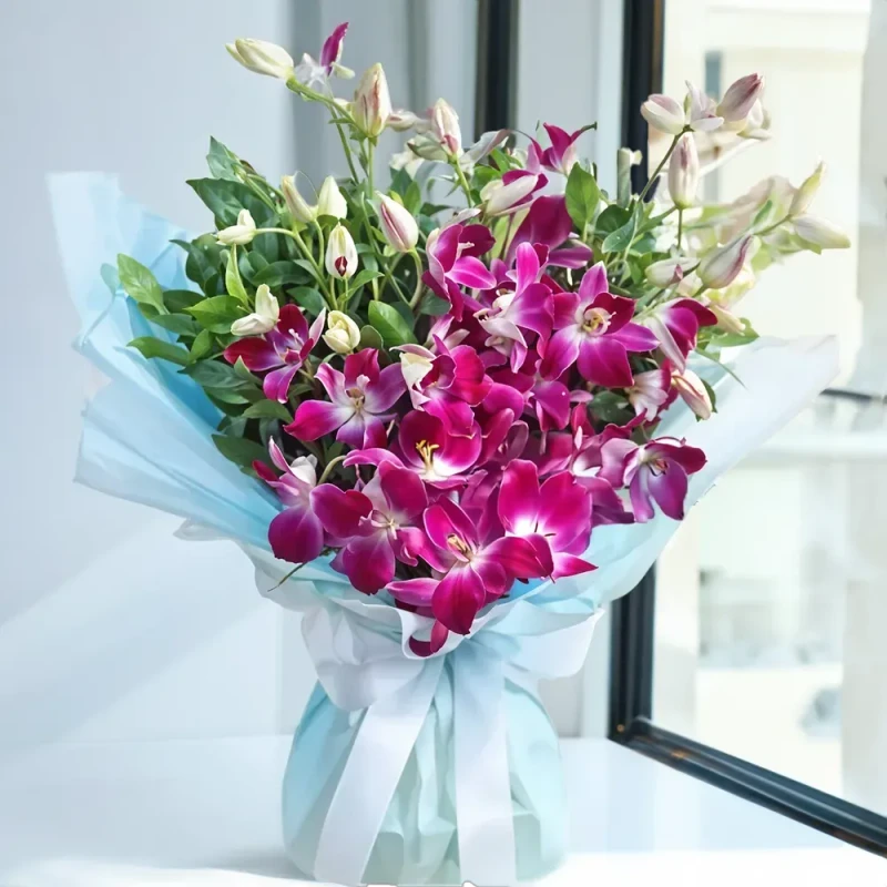 Bouquet Of Purple Orchid Glory Image