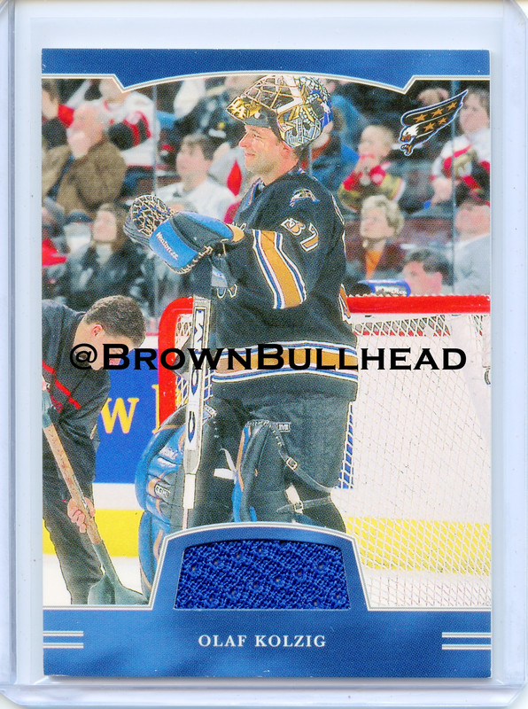 2002-03 BAP First Edition Jerseys #FE-094 [Olaf Kolzig] [Washington Capitals] [~100] [swatch=blue] a