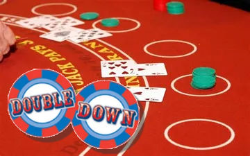 Double down blackjack table