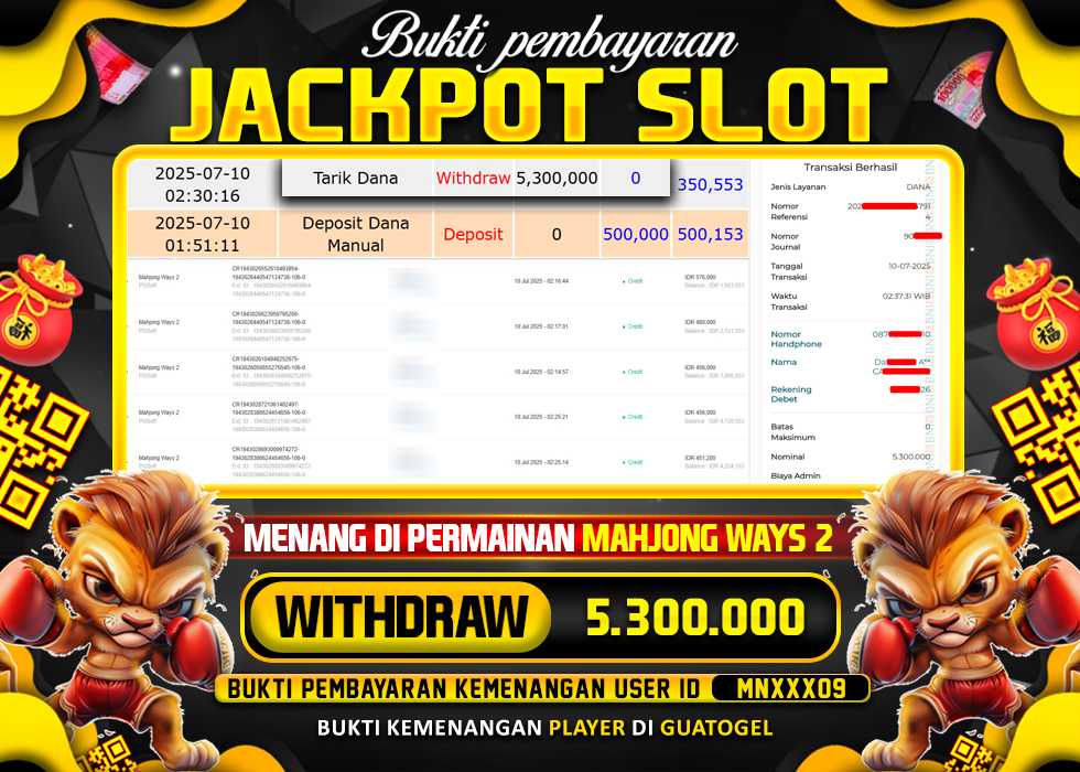 BUKTI JACKPOT LUNAS GUATOGEL