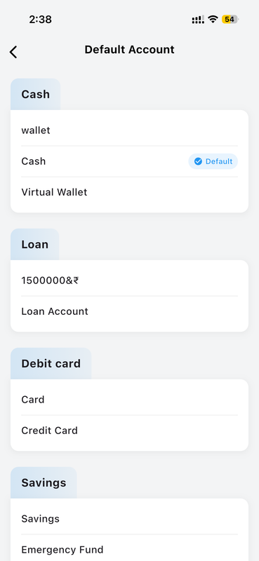 Default Accounts