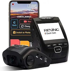 Rexing V1 4K Dash Cam wide-angle lens