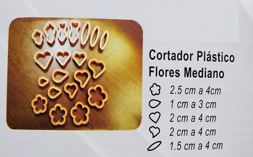 Cortador de flores en porcelanicron arcilla 