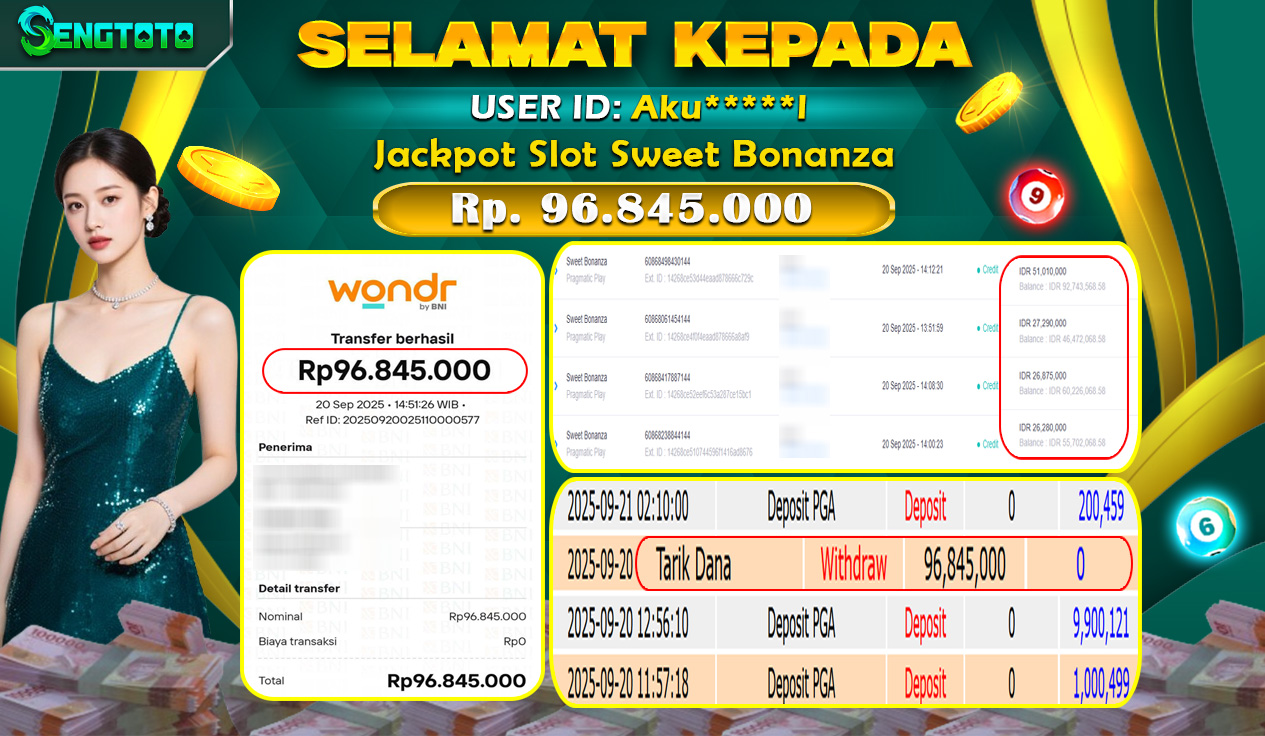 BUKTI PEMBAYARAN SLOT SWEET BONANZA