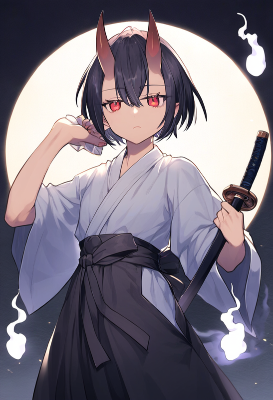 _japanese clothes, ogre,Female ghosts,Female Samurai,boyish s-1952327797