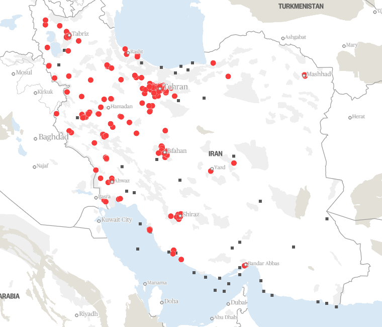 BOMB SITES IRAN