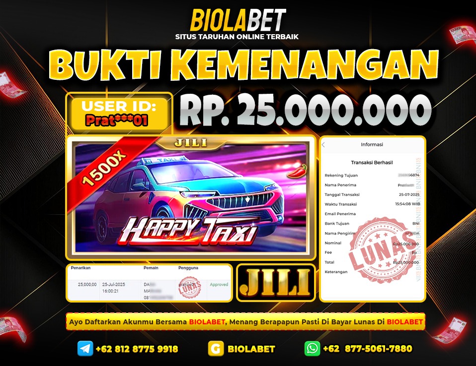 BIOLABET JACKPOT JILI Rp.25.000.000.,- LUNAS