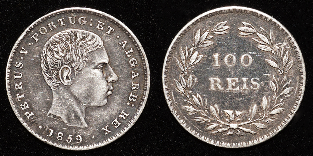 Las monedas de plata portuguesas de 100 y  500 reis (1836-1910) PAS6682b