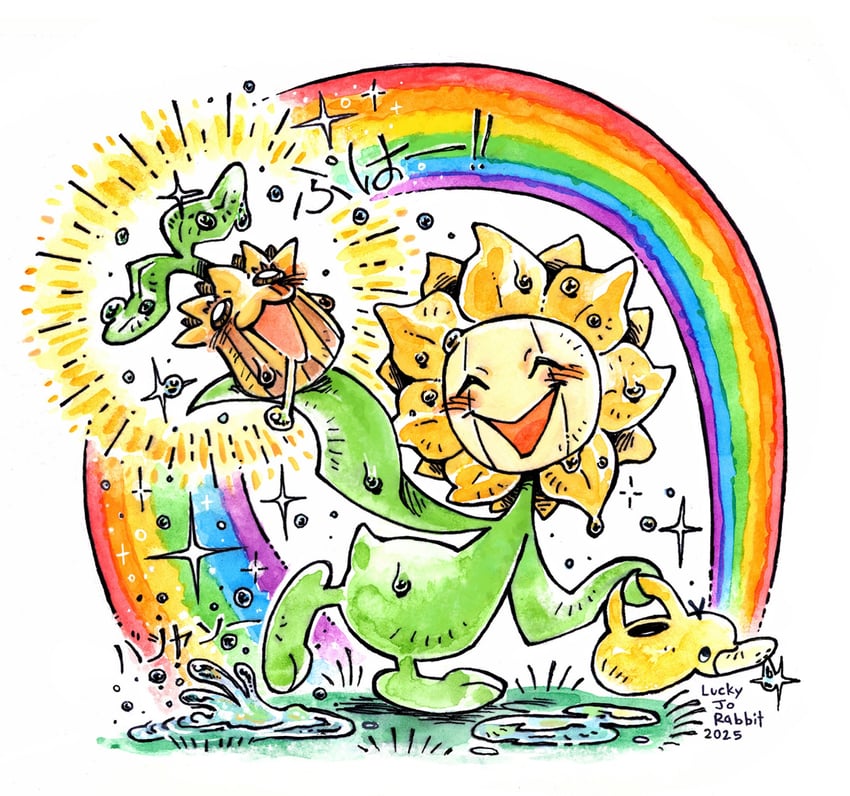 sunflora-and-sunkern-pokemon-drawn-by-lu