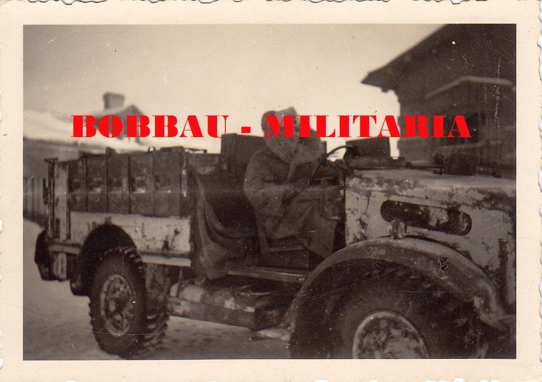 Russland Wehrmacht englischer Beute-Jeep Bedford MWD weiße Winte