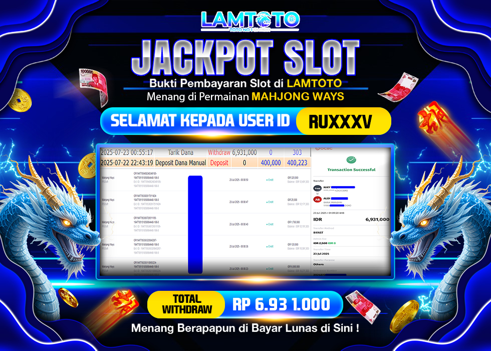 BUKTI JACKPOT LUNAS LAMTOTO