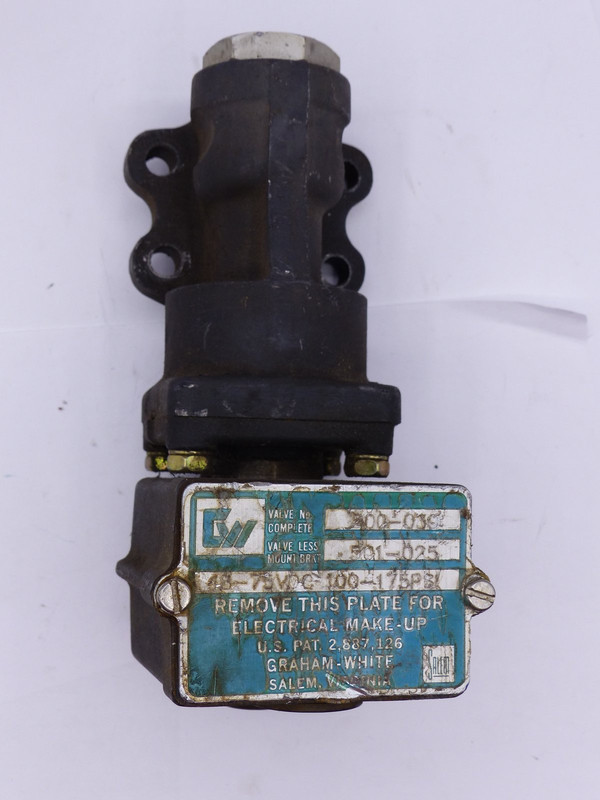 GRAHAM-WHITE 595-078 RELAY SOLENOID 2 WAY OPERATED EMERGENCY VALVE 595 SERIES